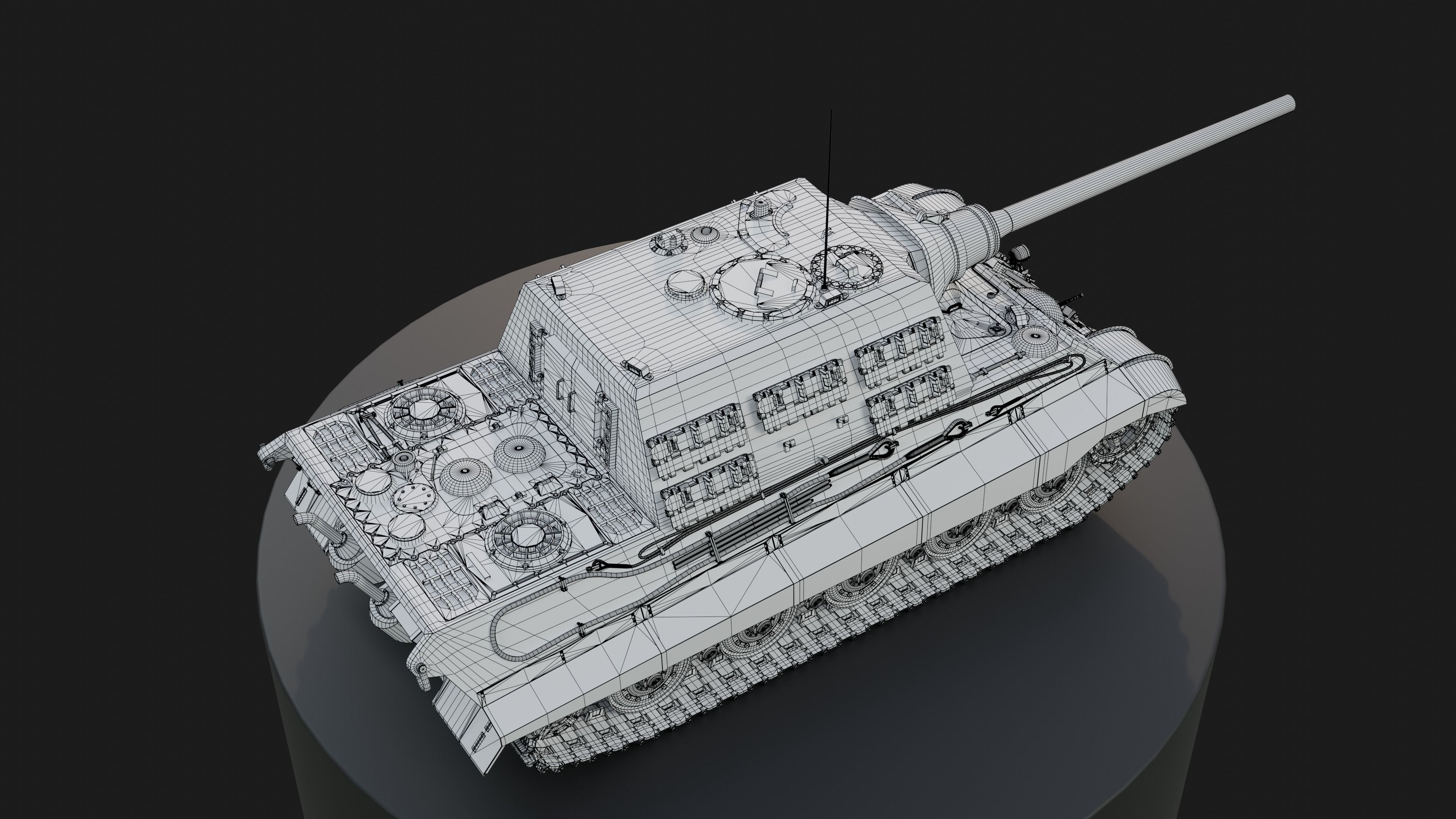 Jagdpanzer VI Jagdtiger PBR Model 3D model_16