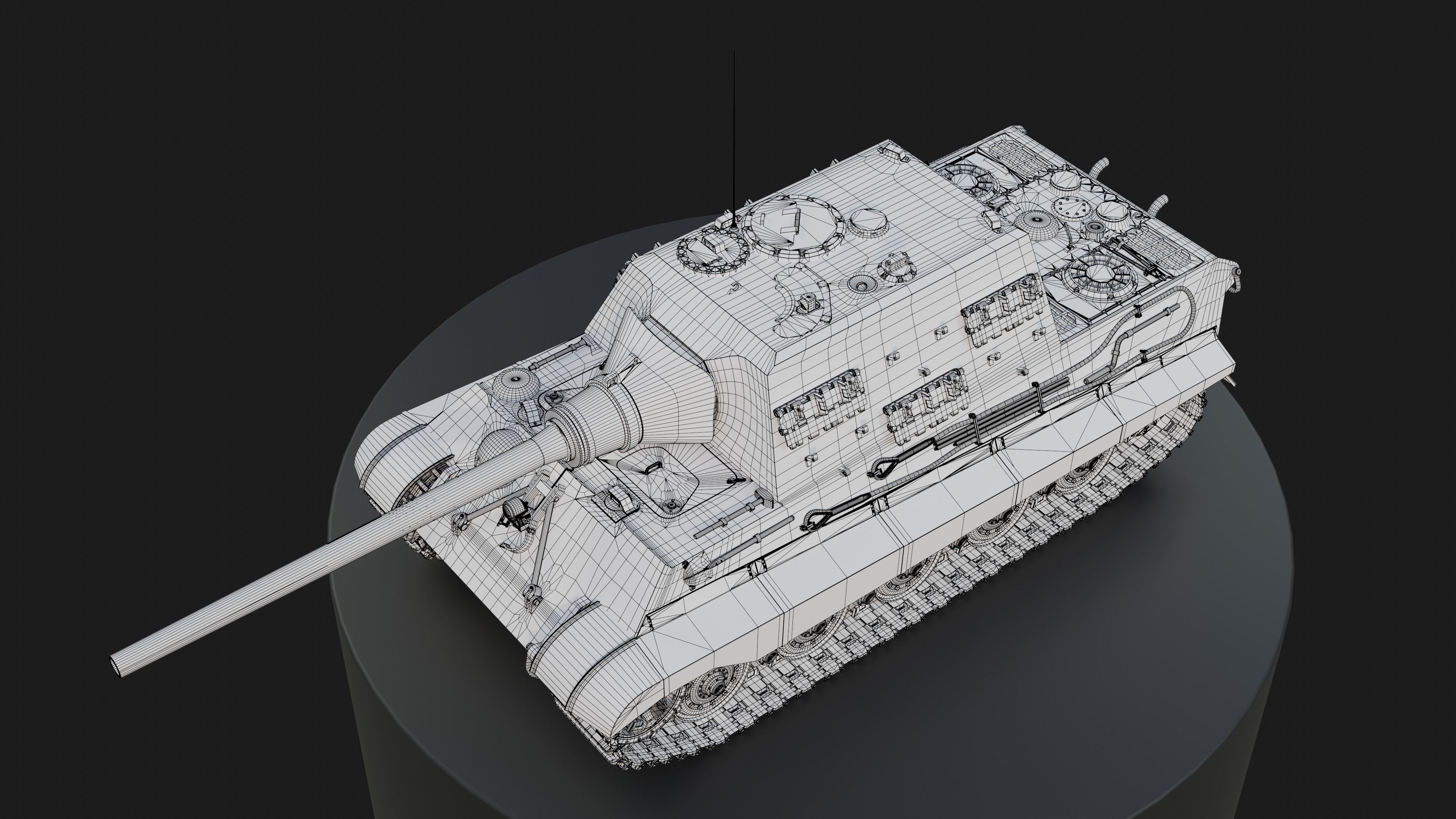 Jagdpanzer VI Jagdtiger PBR Model 3D model_17