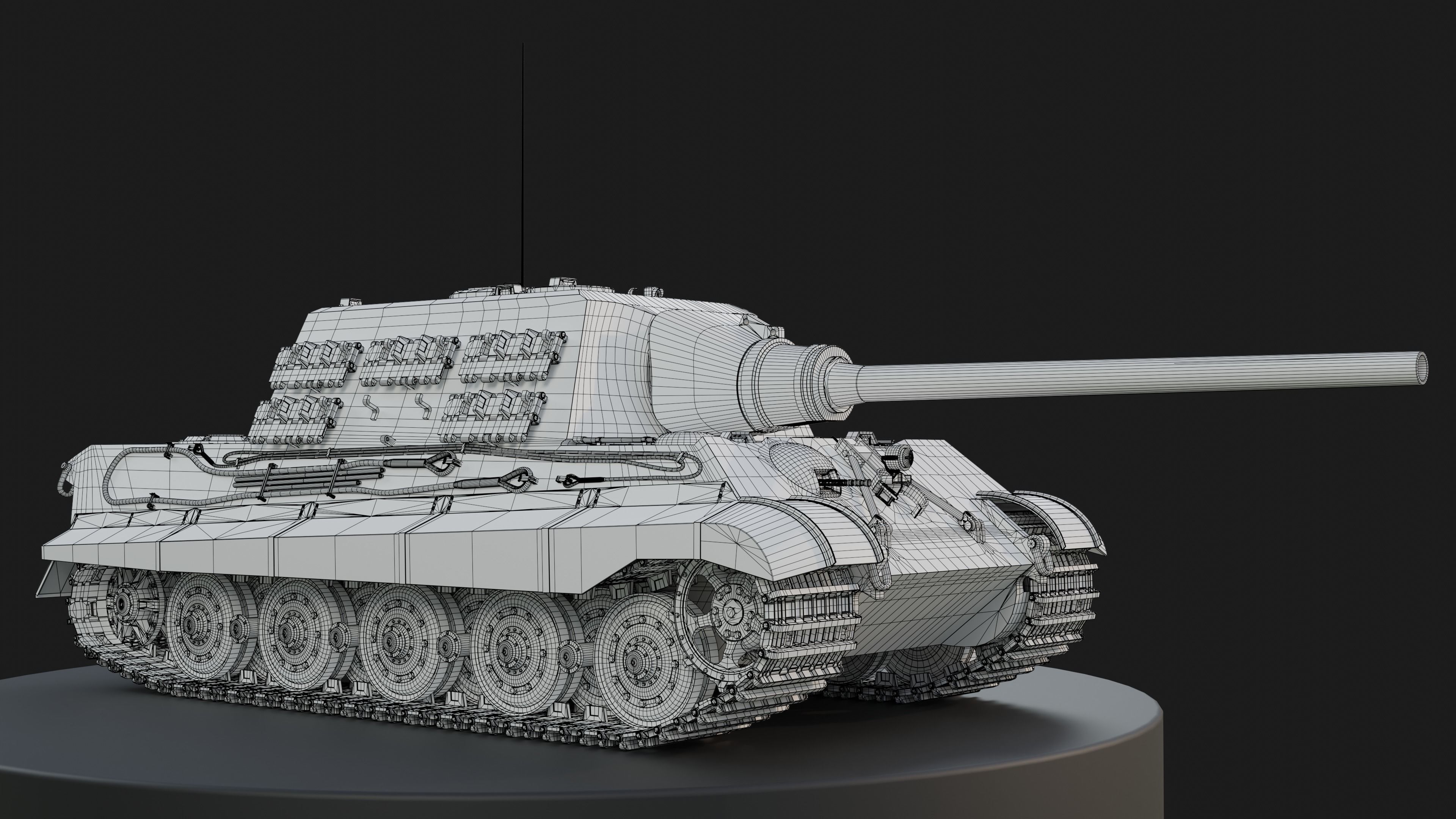 Jagdpanzer VI Jagdtiger PBR Model 3D model_13