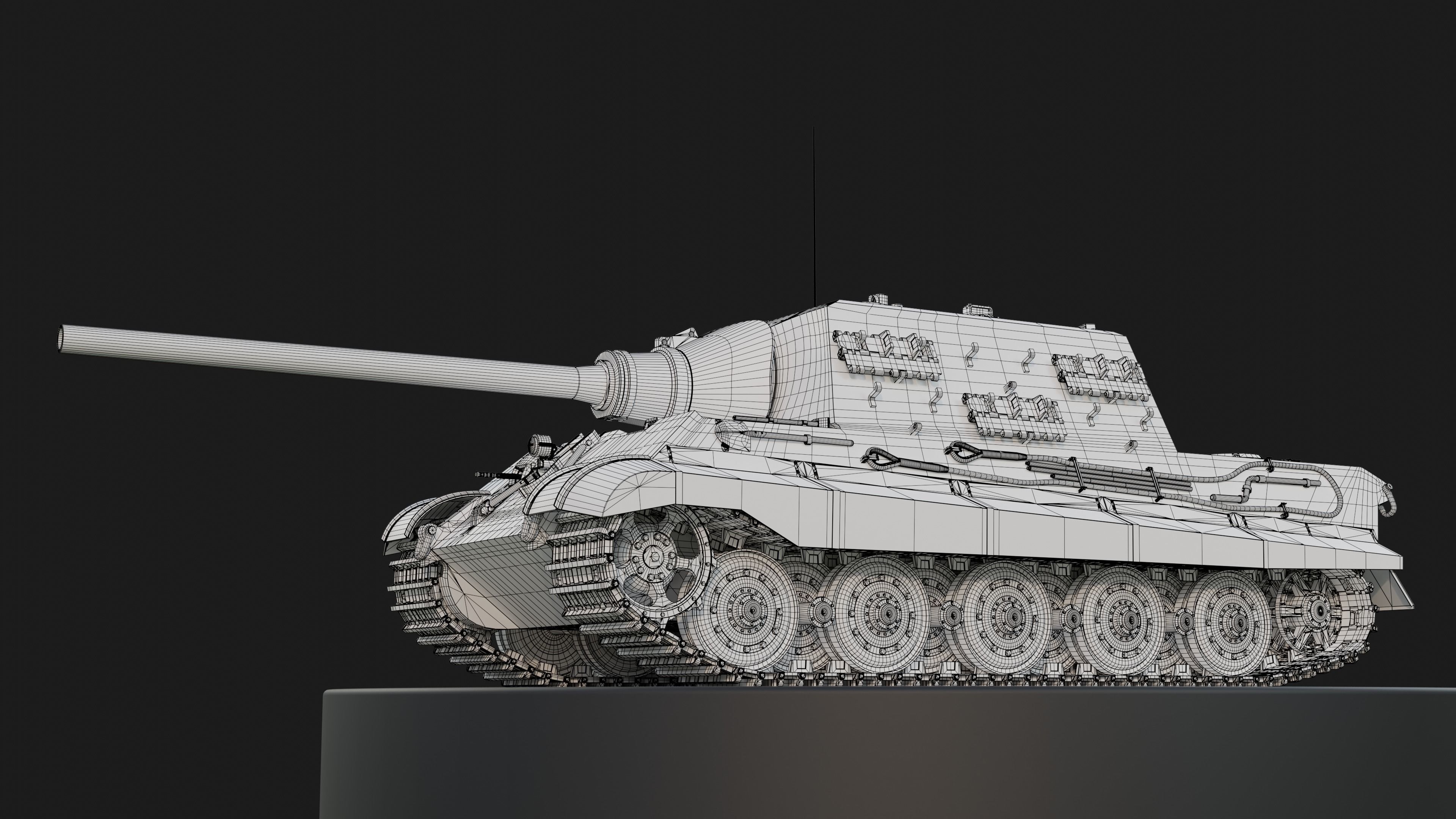 Jagdpanzer VI Jagdtiger PBR Model 3D model_21