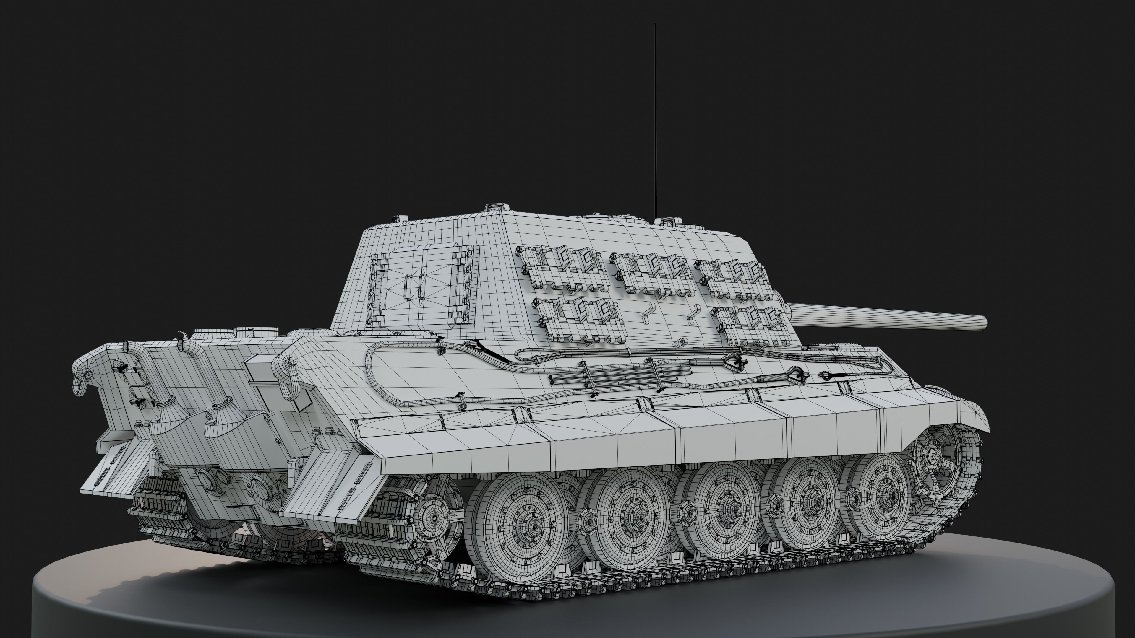Jagdpanzer VI Jagdtiger PBR Model 3D model_15