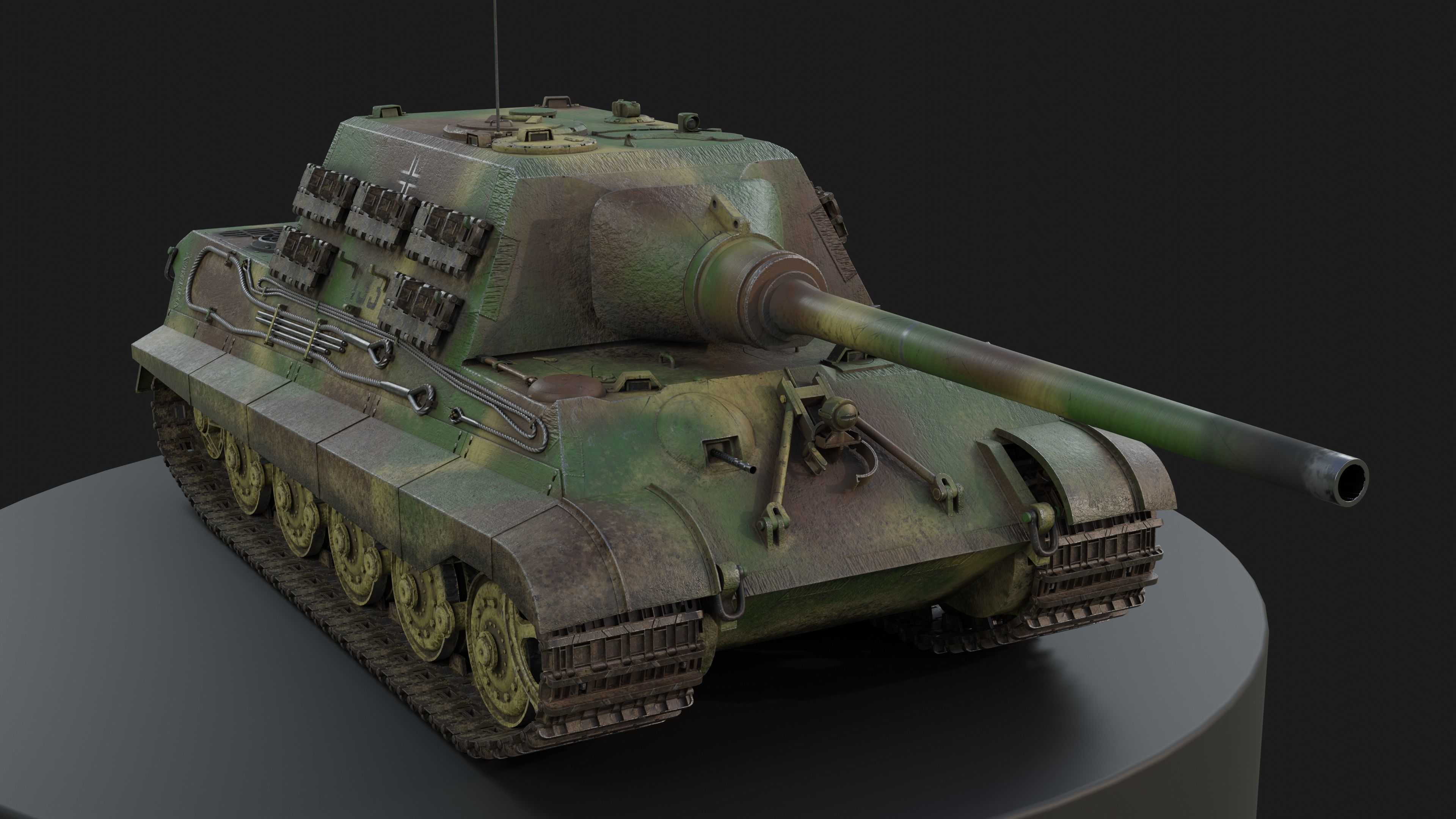 Jagdpanzer VI Jagdtiger PBR Model 3D model_9