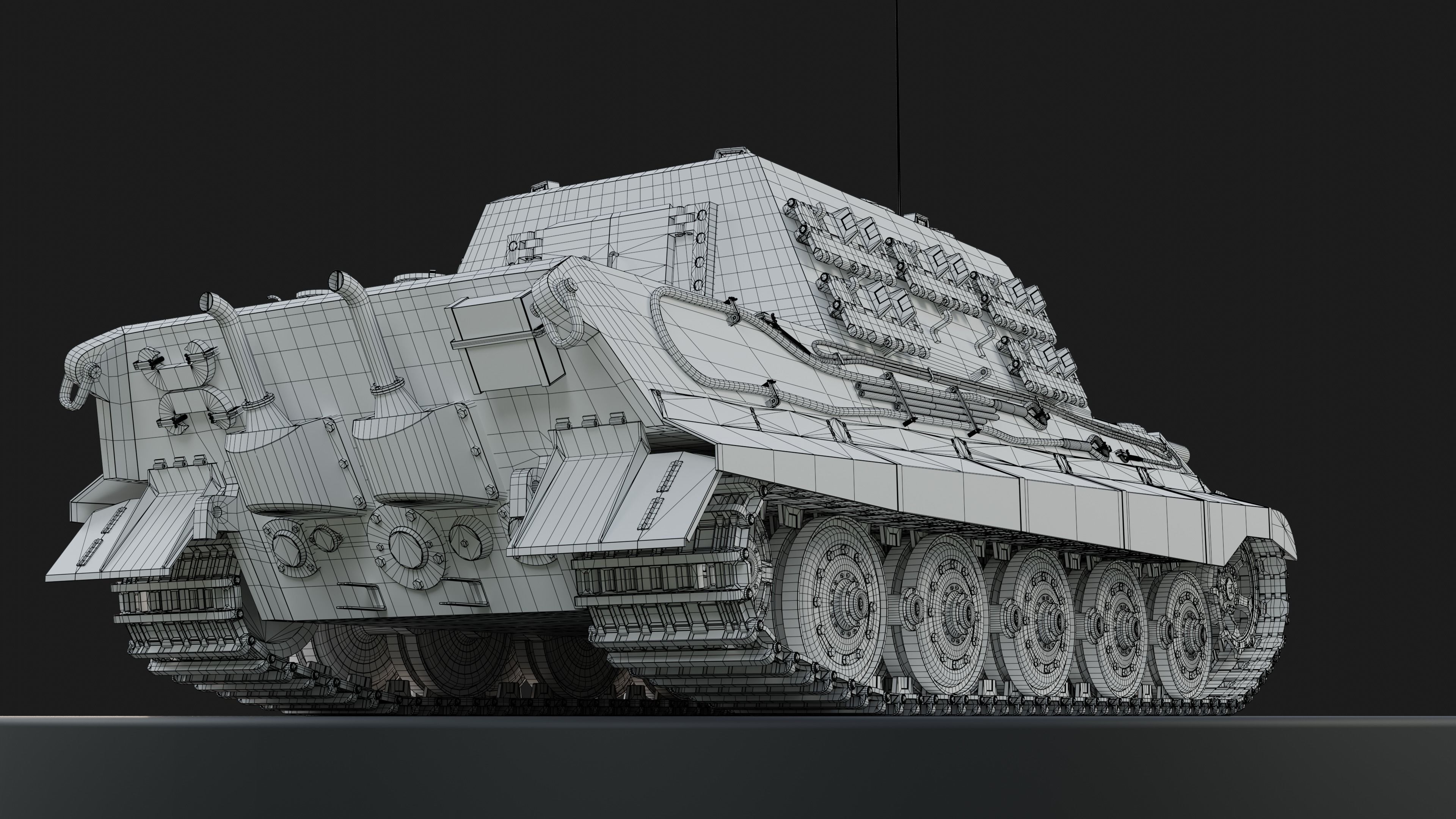 Jagdpanzer VI Jagdtiger PBR Model 3D model_20