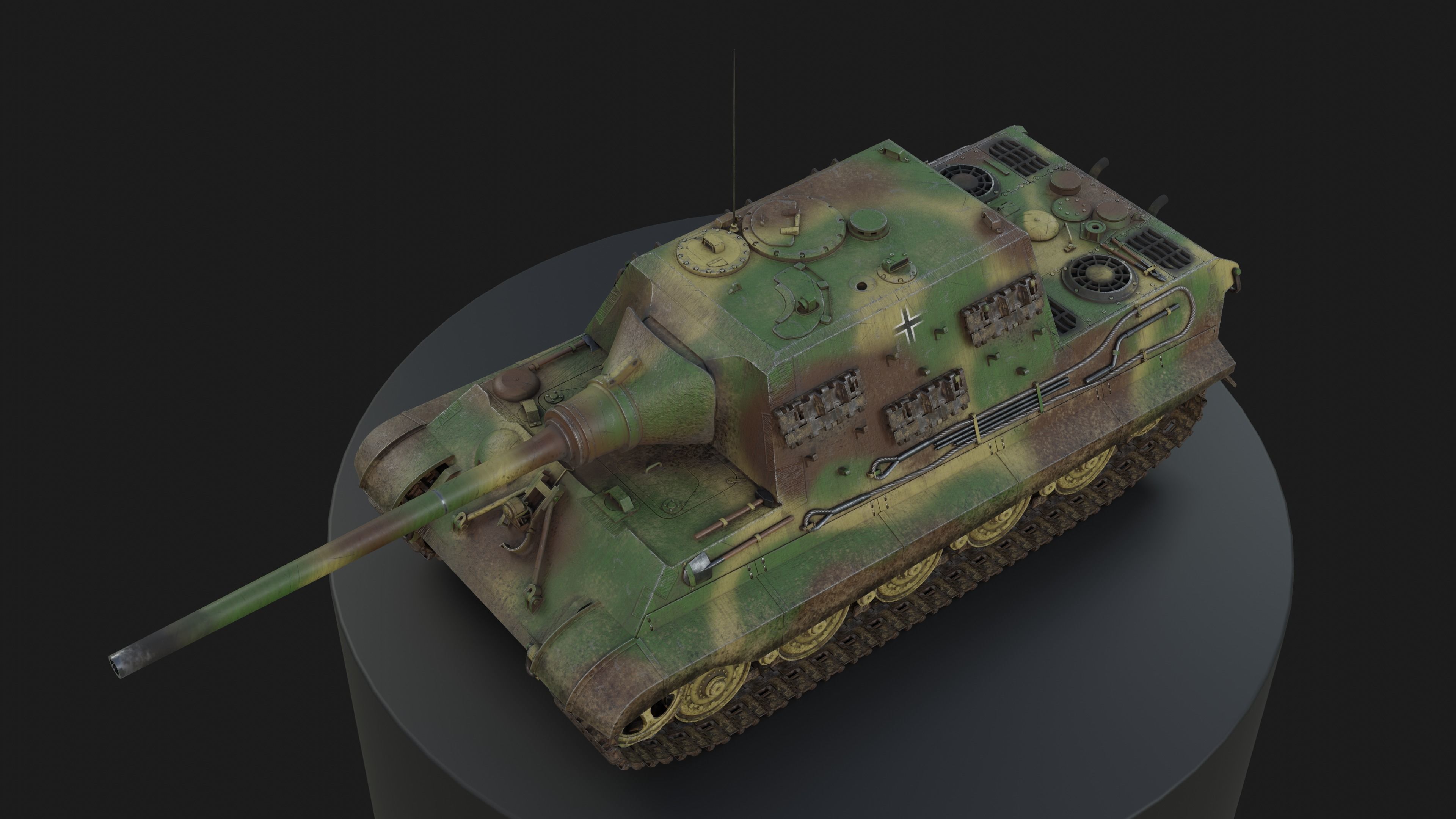 Jagdpanzer VI Jagdtiger PBR Model 3D model_7