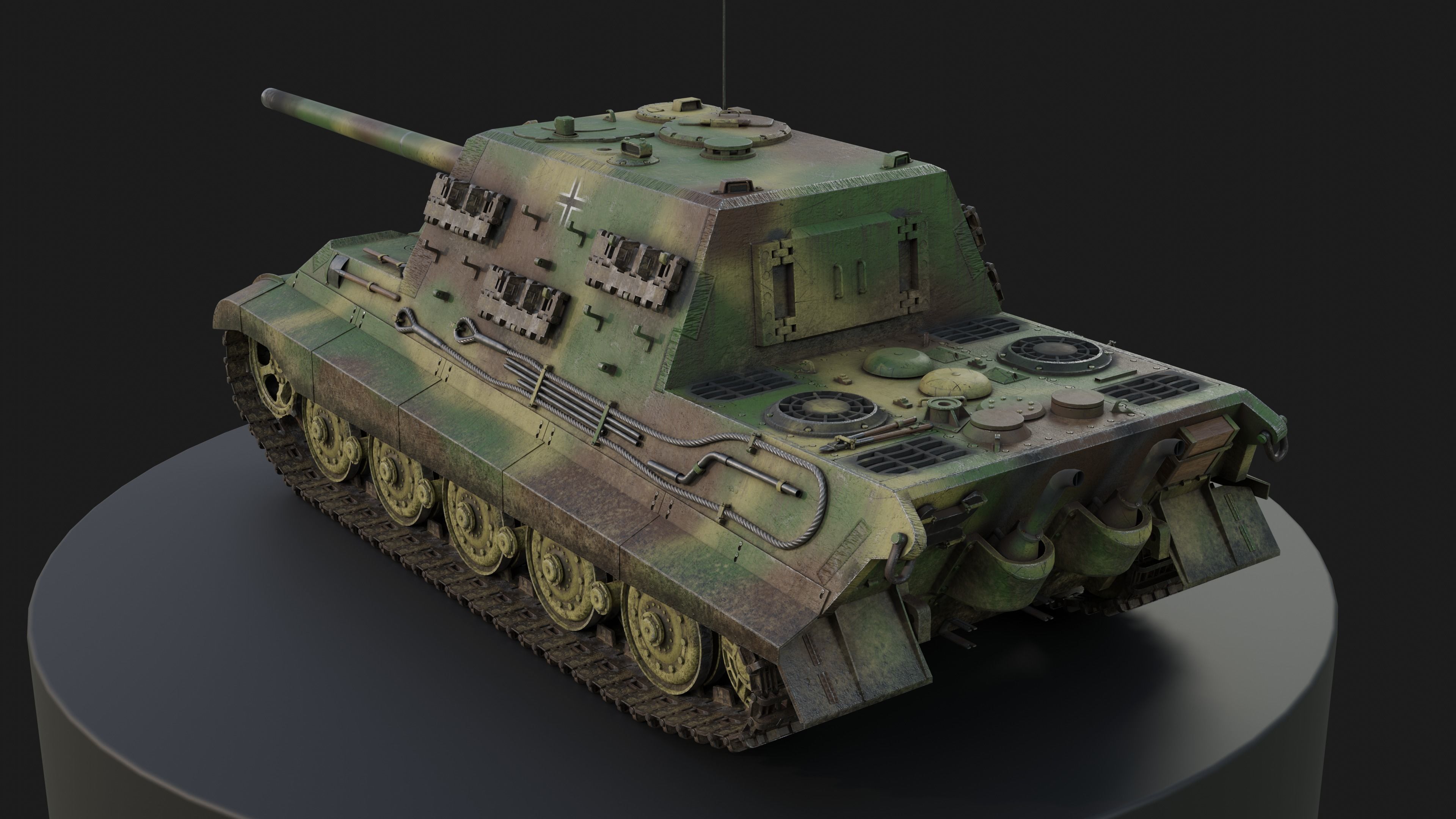 Jagdpanzer VI Jagdtiger PBR Model 3D model_8