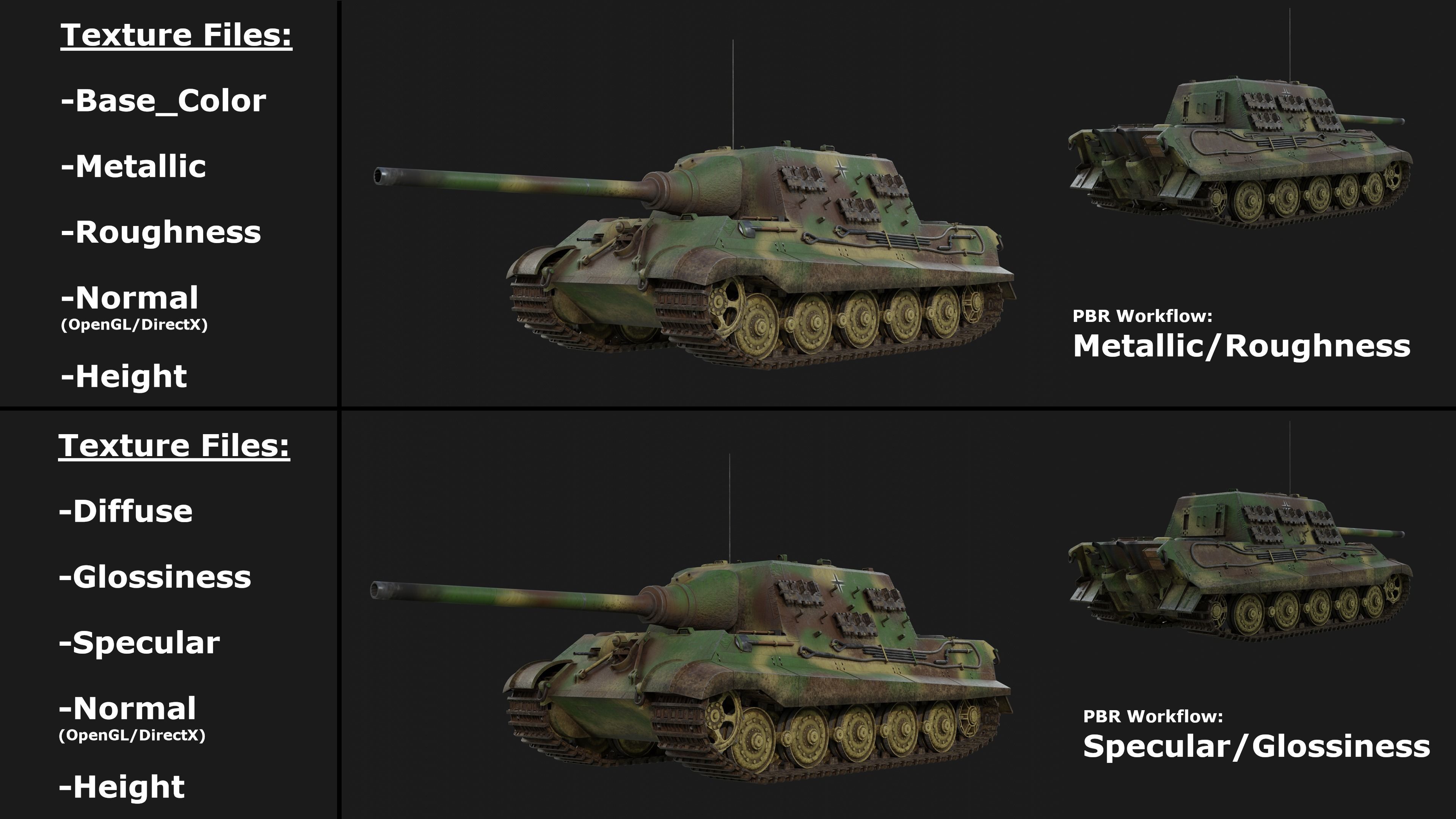 Jagdpanzer VI Jagdtiger PBR Model 3D model_22