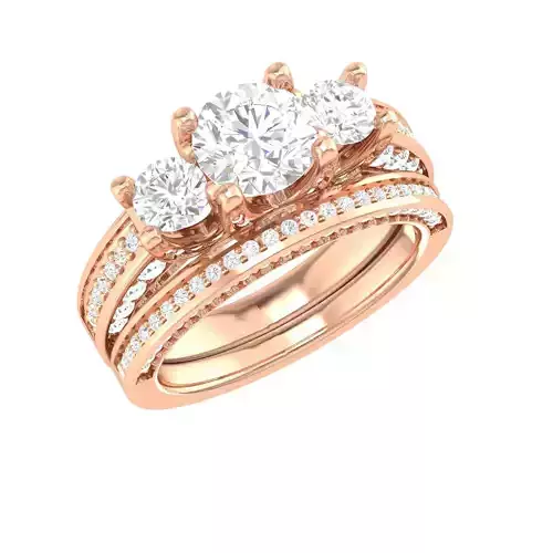 Solitaire Ring with Band - 137518