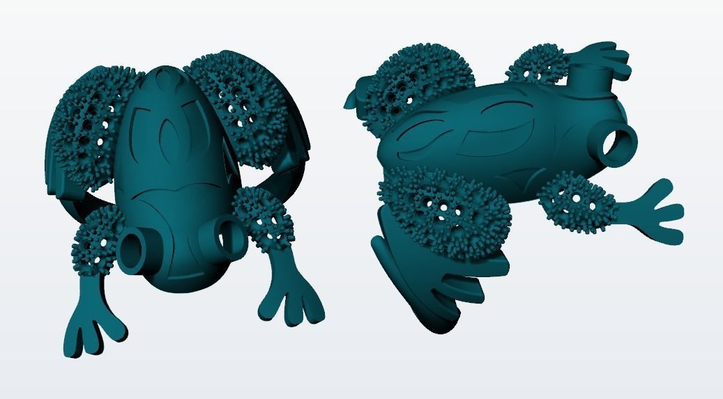 Frog Ring 3D print model_6