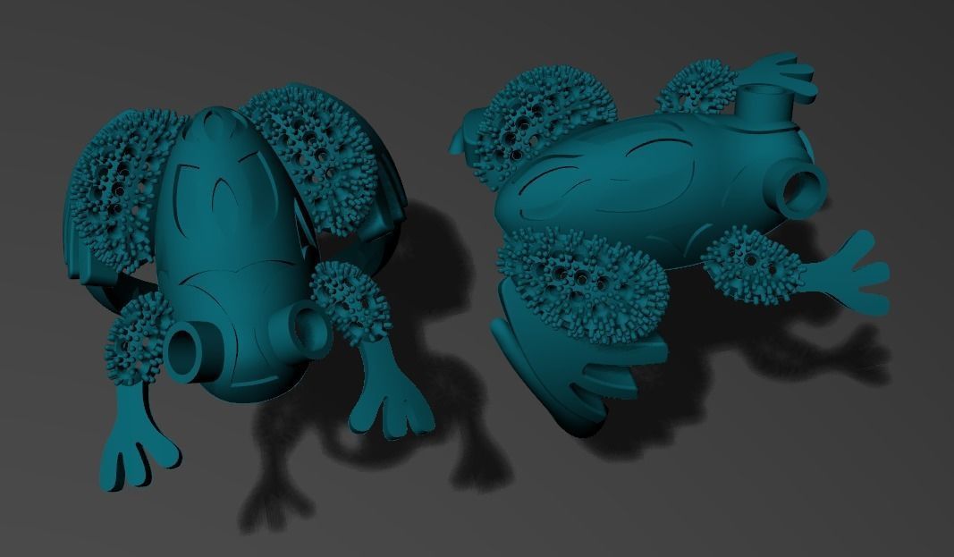 Frog Ring 3D print model_5