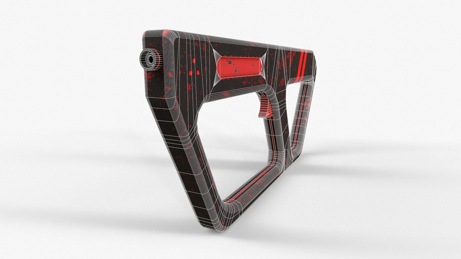 Sci-Fi Gun V2 Low-poly 3D model_4