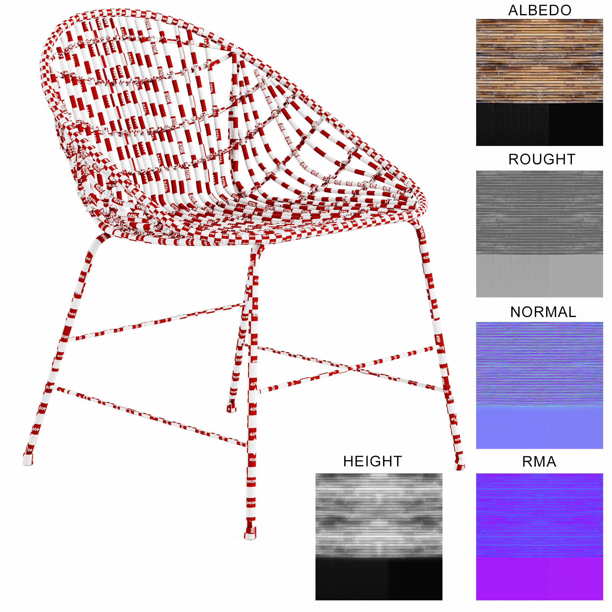 LUNA Lounge Chair Low-poly 3D model_9