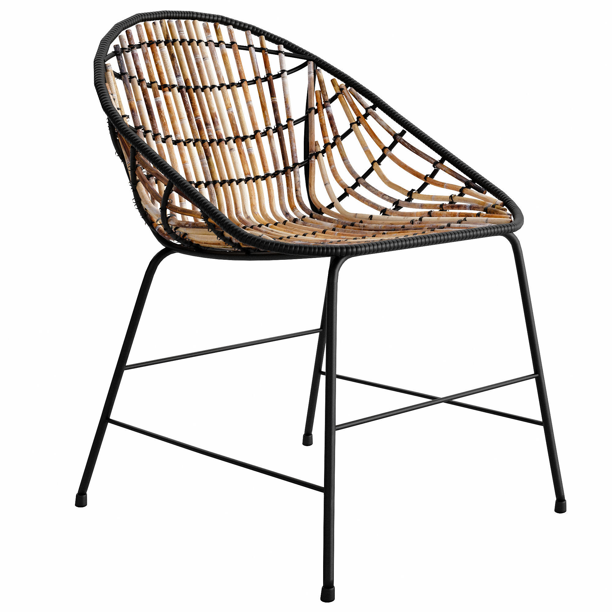 LUNA Lounge Chair Low-poly 3D model_1