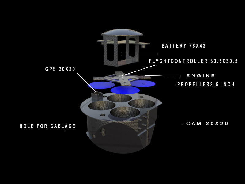 02 Sferic drone 3d printing 3D print model_4