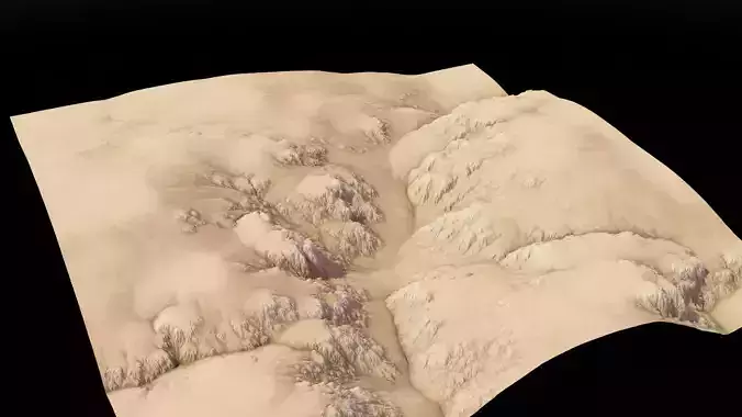 Canyon Cliff 01 3D model