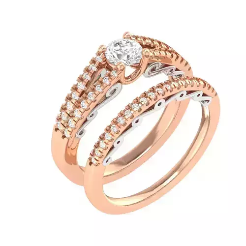 Solitaire Ring with Band - 137501