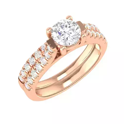 Solitaire Ring with Band - 137500