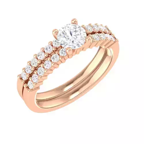 Solitaire Ring with Band - 137495