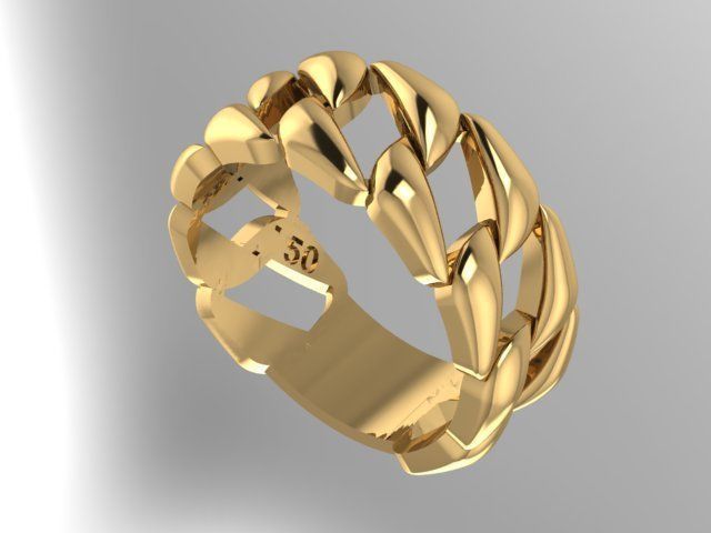 Woven ring 3D print model_3
