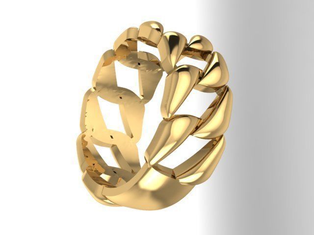 Woven ring 3D print model_5
