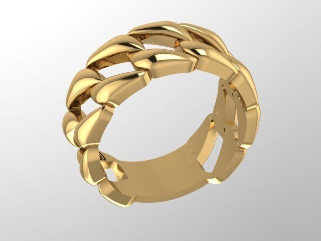 Woven ring 3D print model_1