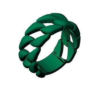 Woven ring 3D print model_9