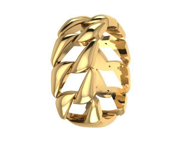 Woven ring 3D print model_4