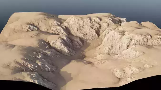 Canyon Cliff 02 3D model