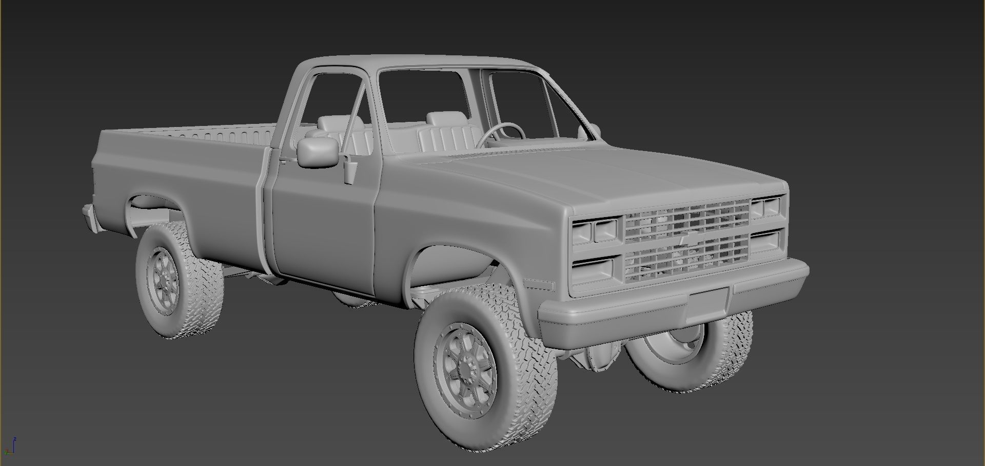 Chevrolet C-K  Regular Cab 1986 3D print model_8