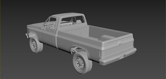 Chevrolet C-K  Regular Cab 1986 3D print model 6