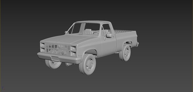 Chevrolet C-K  Regular Cab 1986 3D print model 3