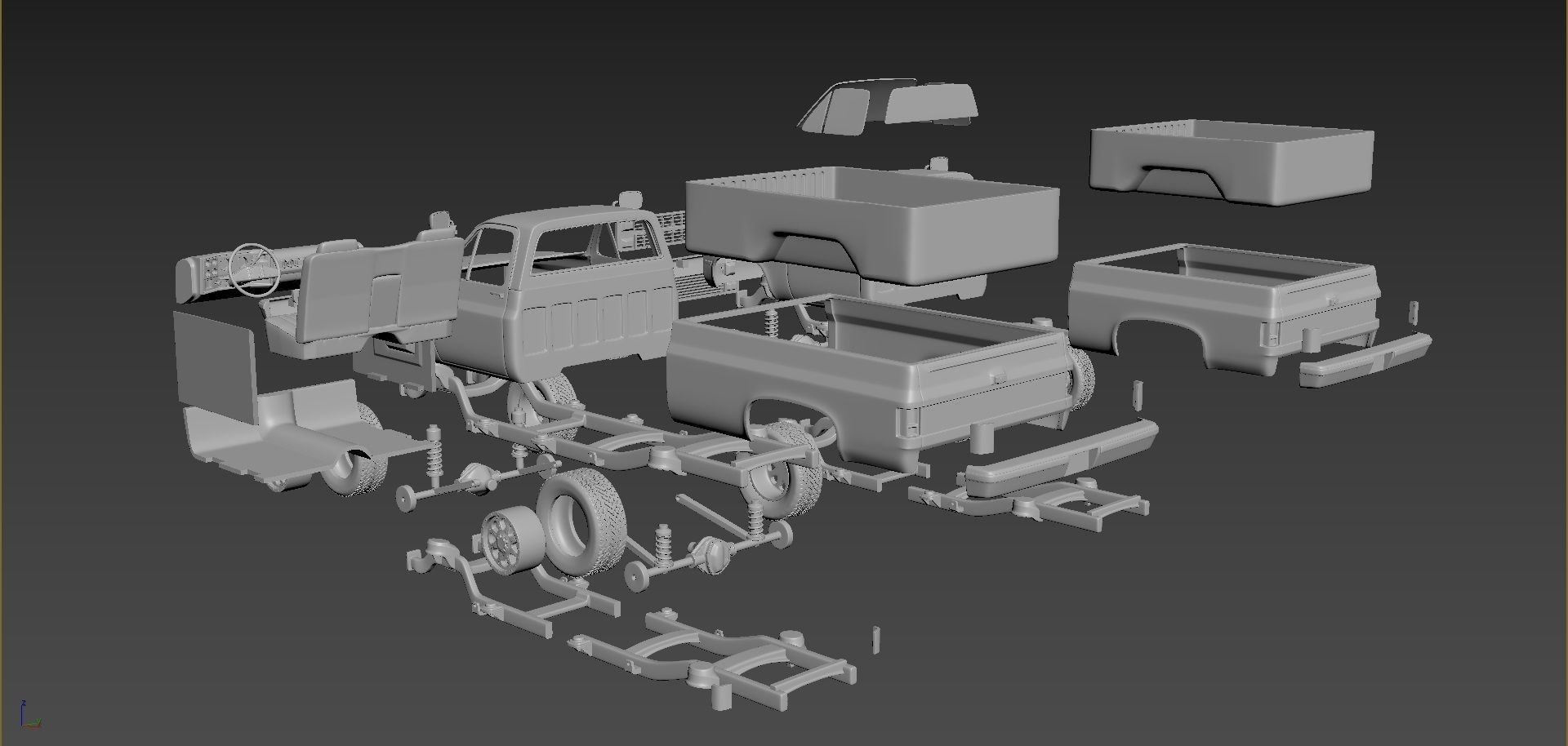 Chevrolet C-K  Regular Cab 1986 3D print model_10