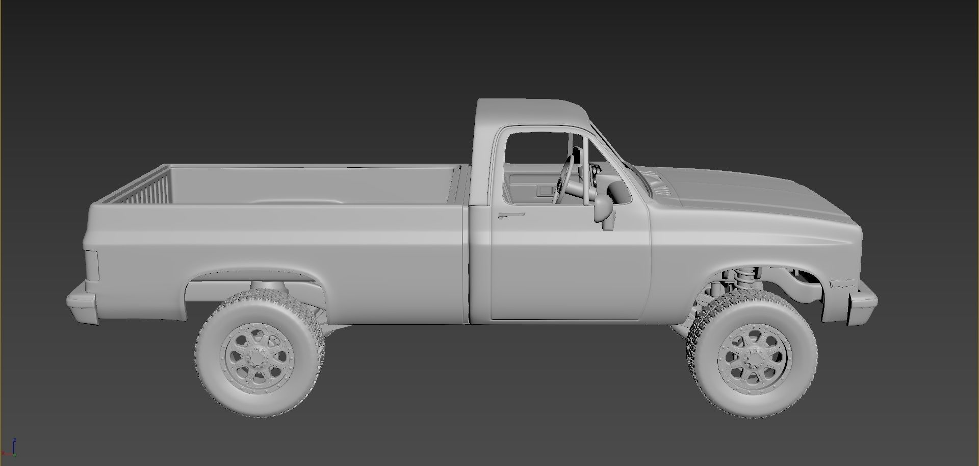 Chevrolet C-K  Regular Cab 1986 3D print model_7
