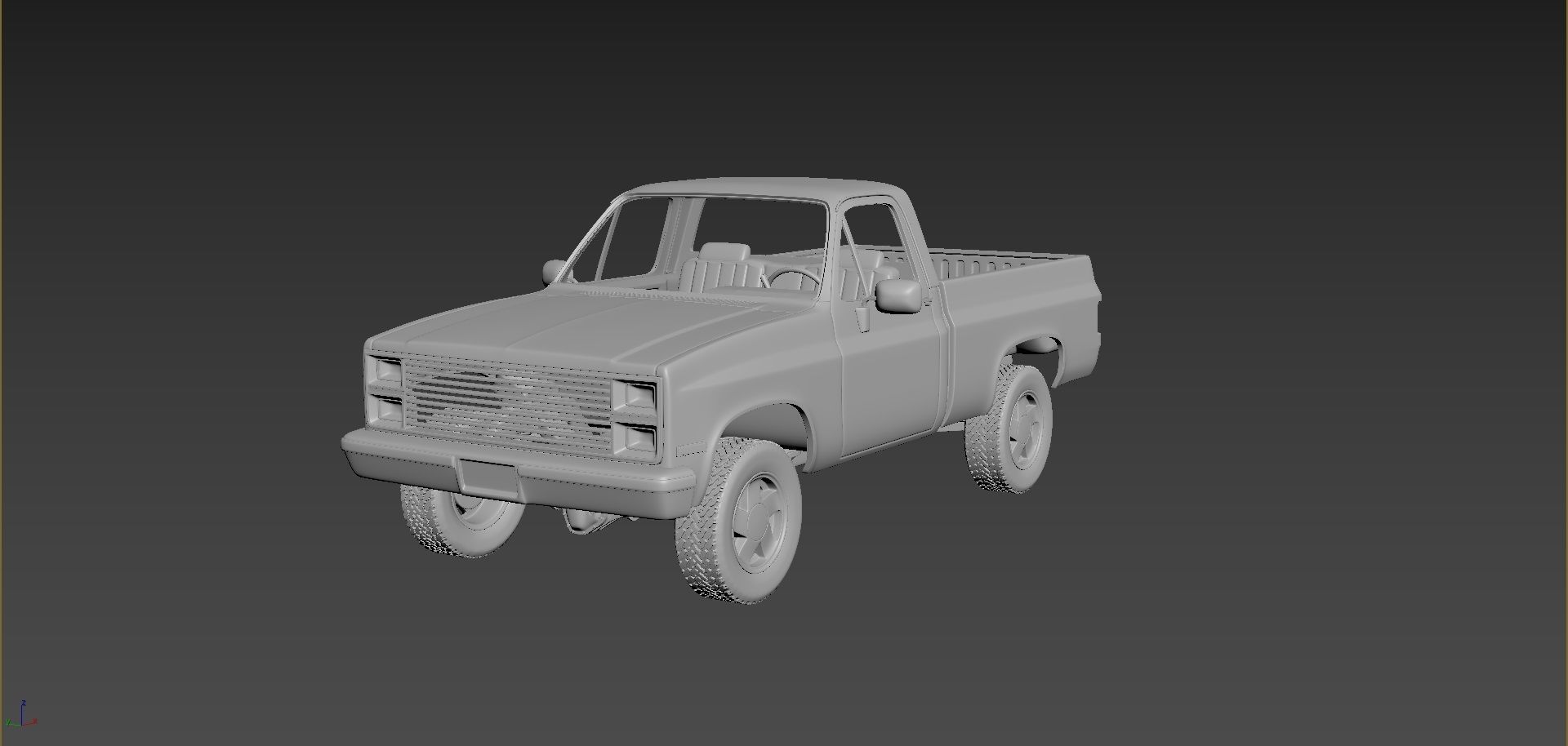Chevrolet C-K  Regular Cab 1986 3D print model_1
