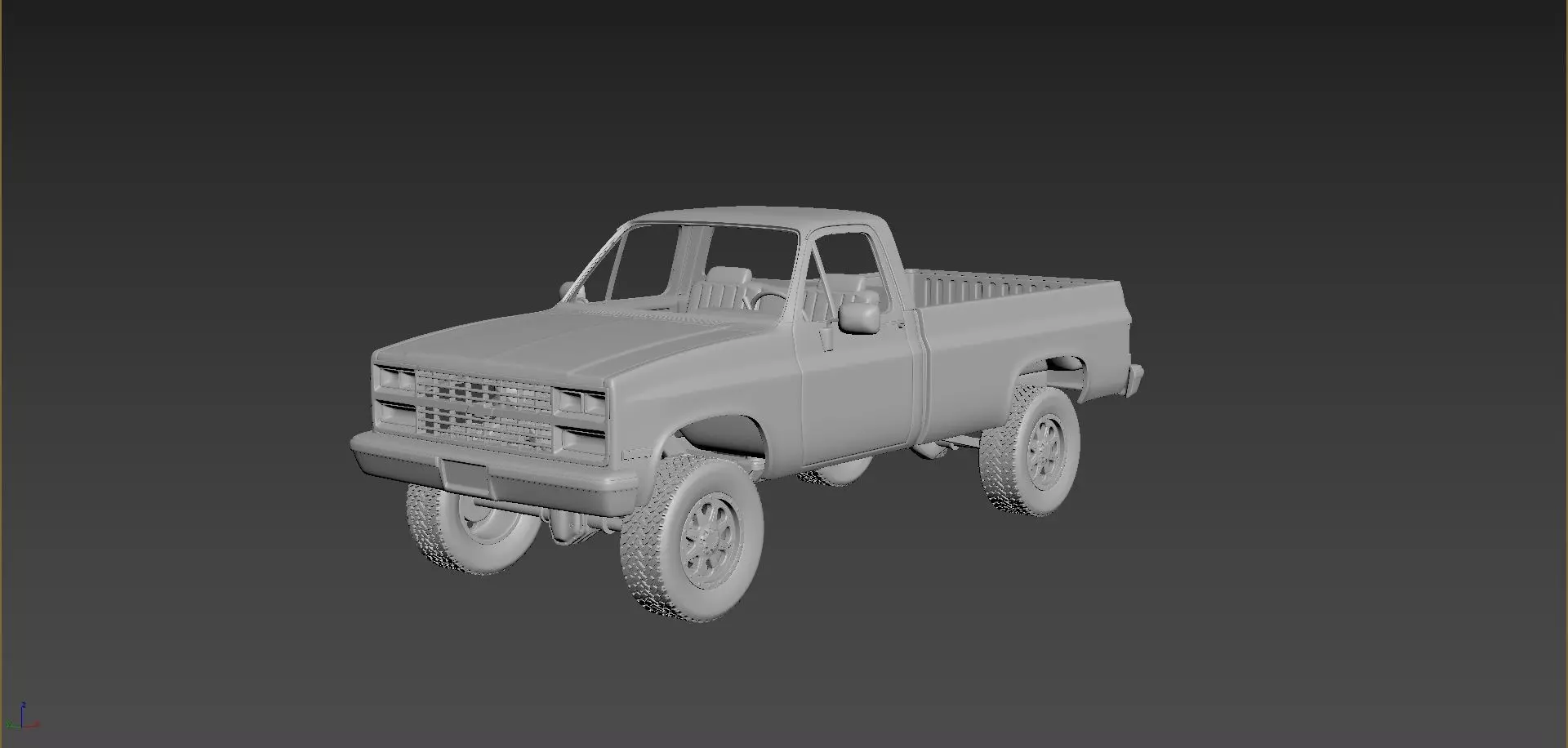 Chevrolet C-K  Regular Cab 1986 3D print model_0