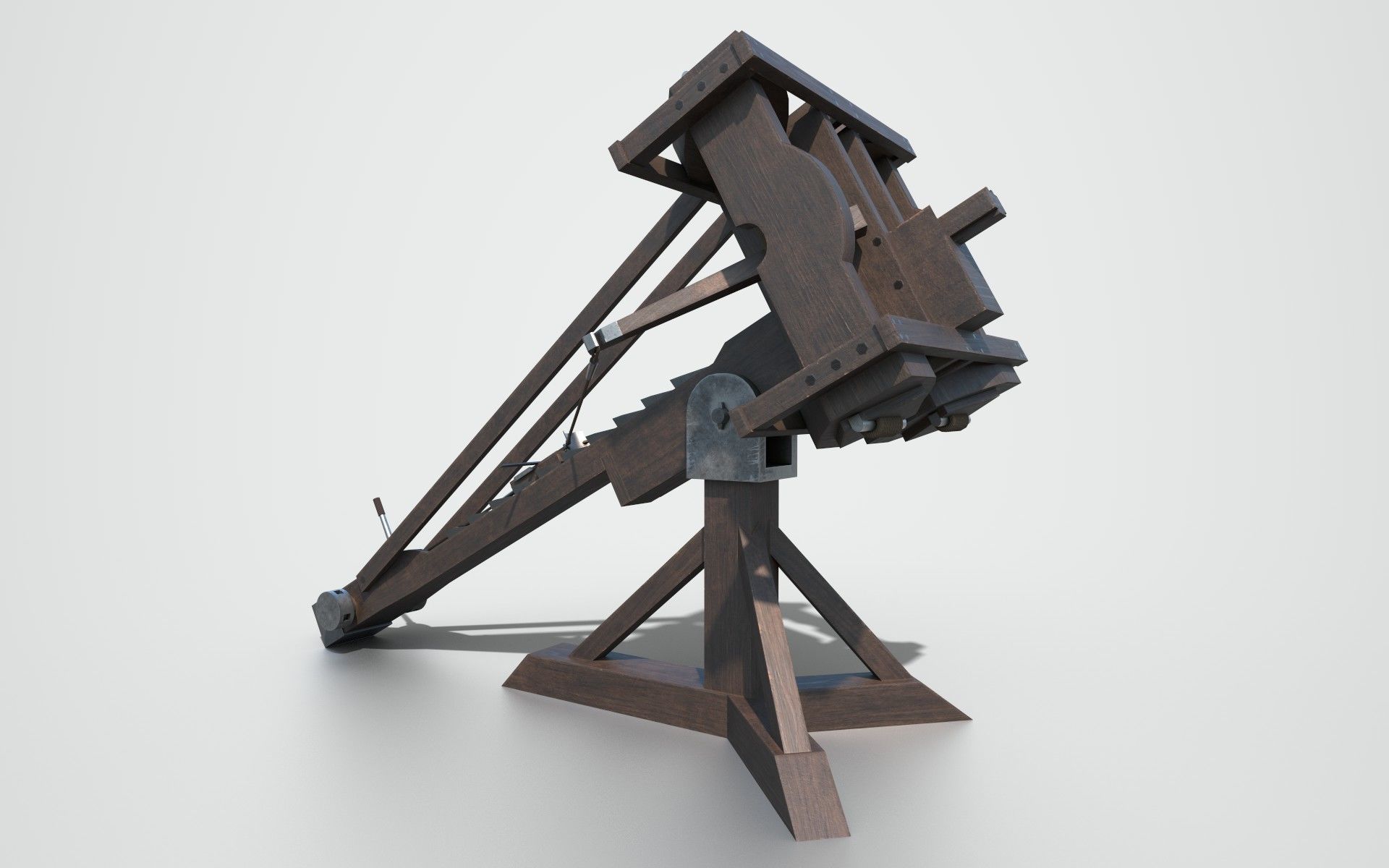 MEDIEVAL Ballista Low-poly 3D model_5