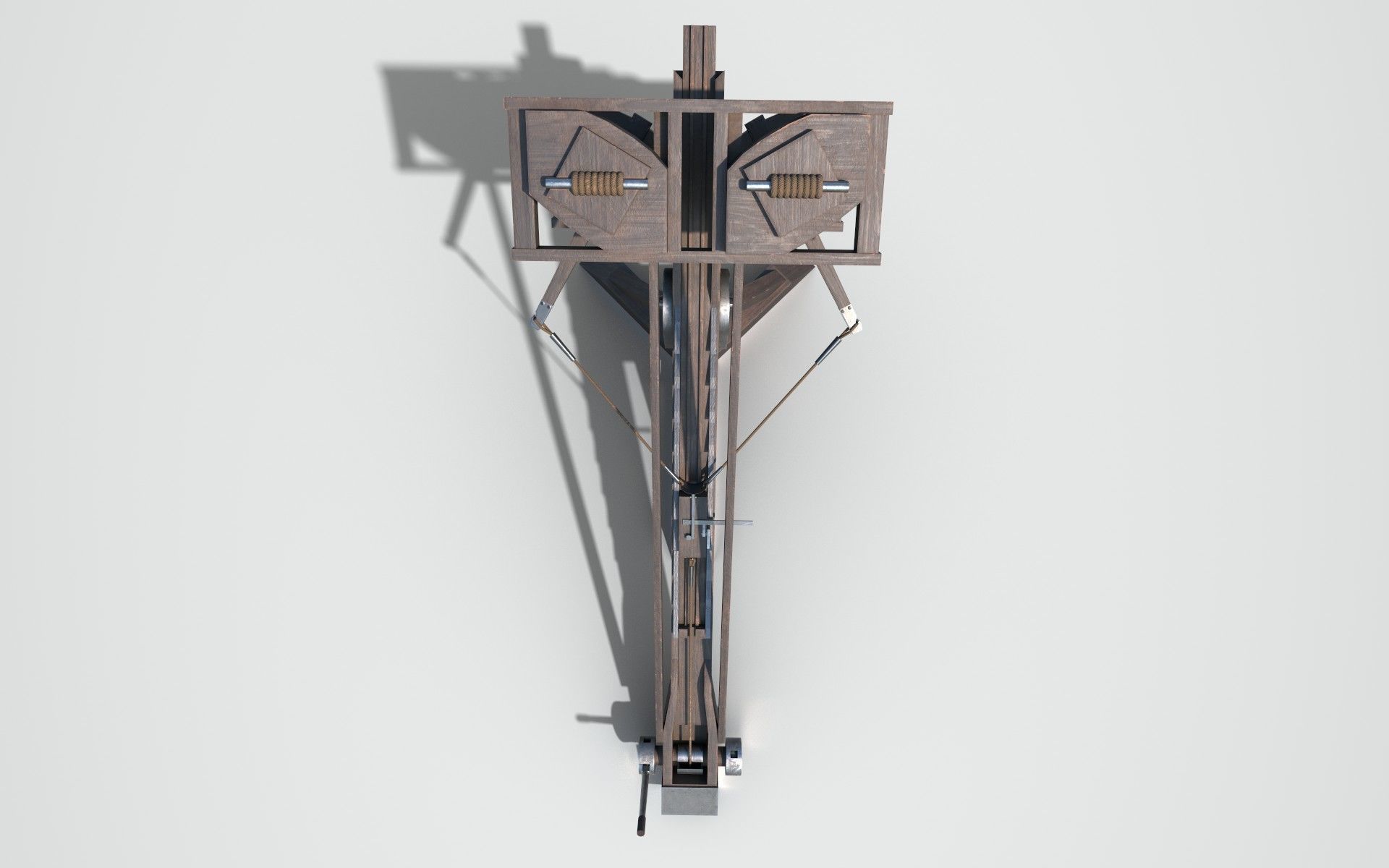 MEDIEVAL Ballista Low-poly 3D model_11