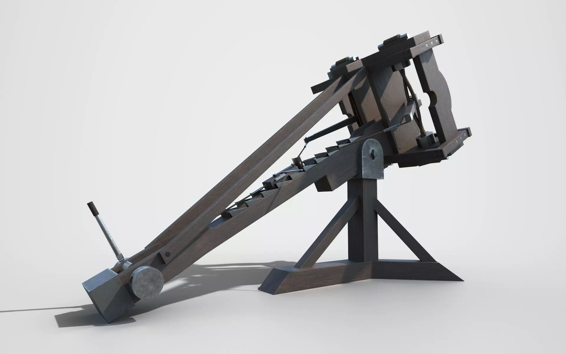 MEDIEVAL Ballista Low-poly 3D model_0