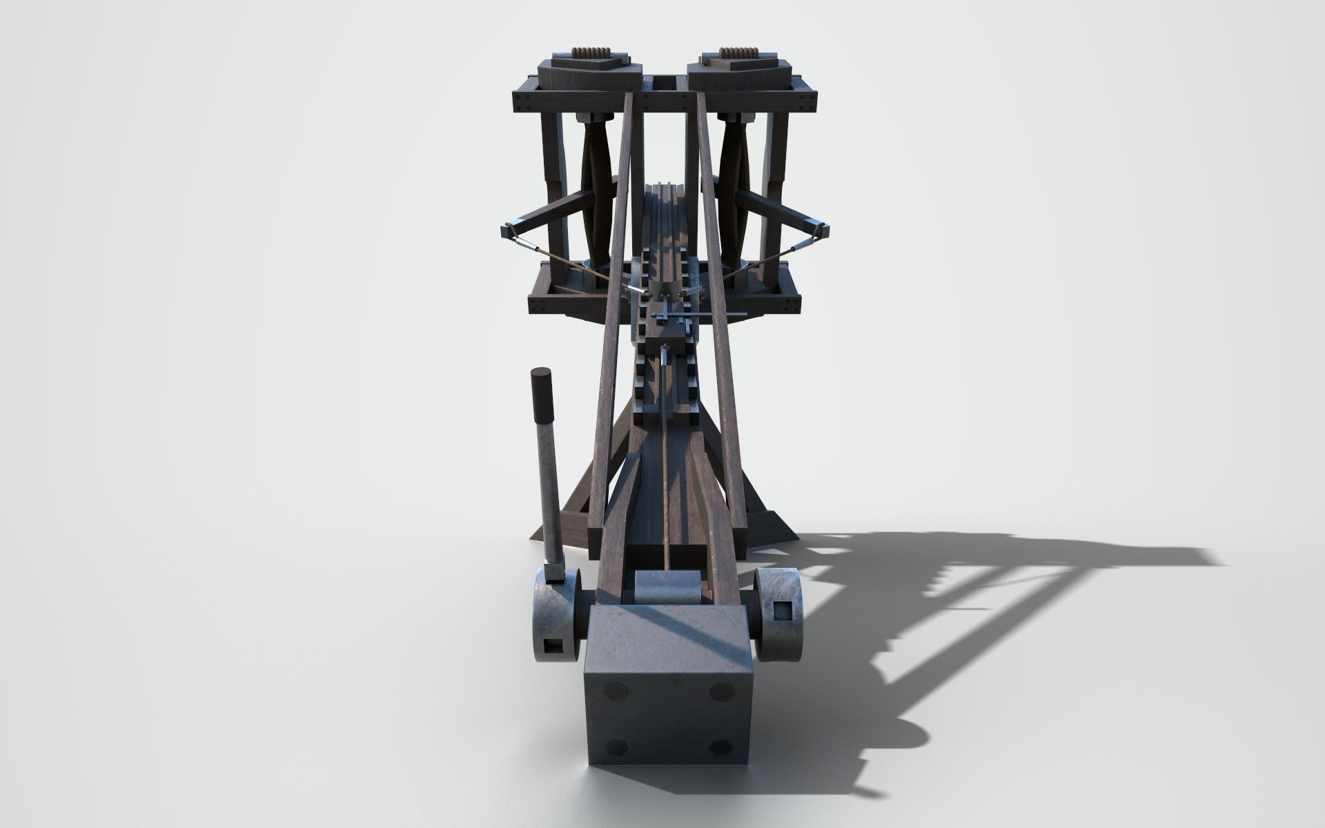 MEDIEVAL Ballista Low-poly 3D model_10