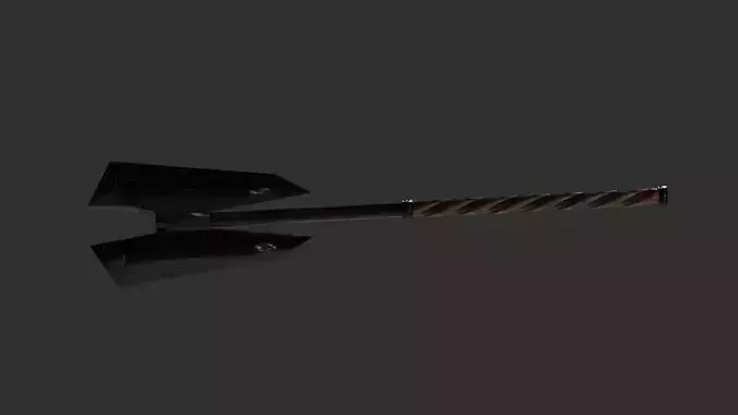 TWO-HANDED AX Low-poly 3D model