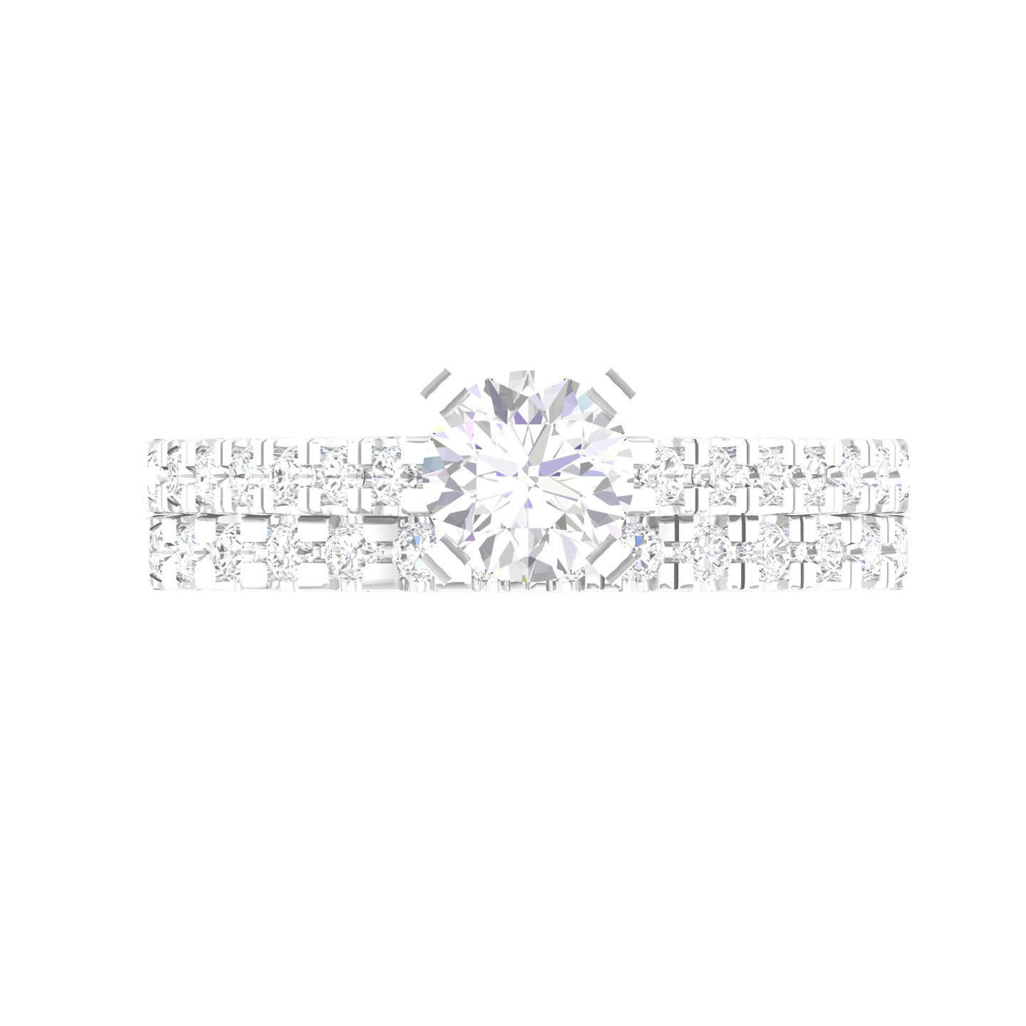 Solitaire Ring with Band - 137473 3D print model_4