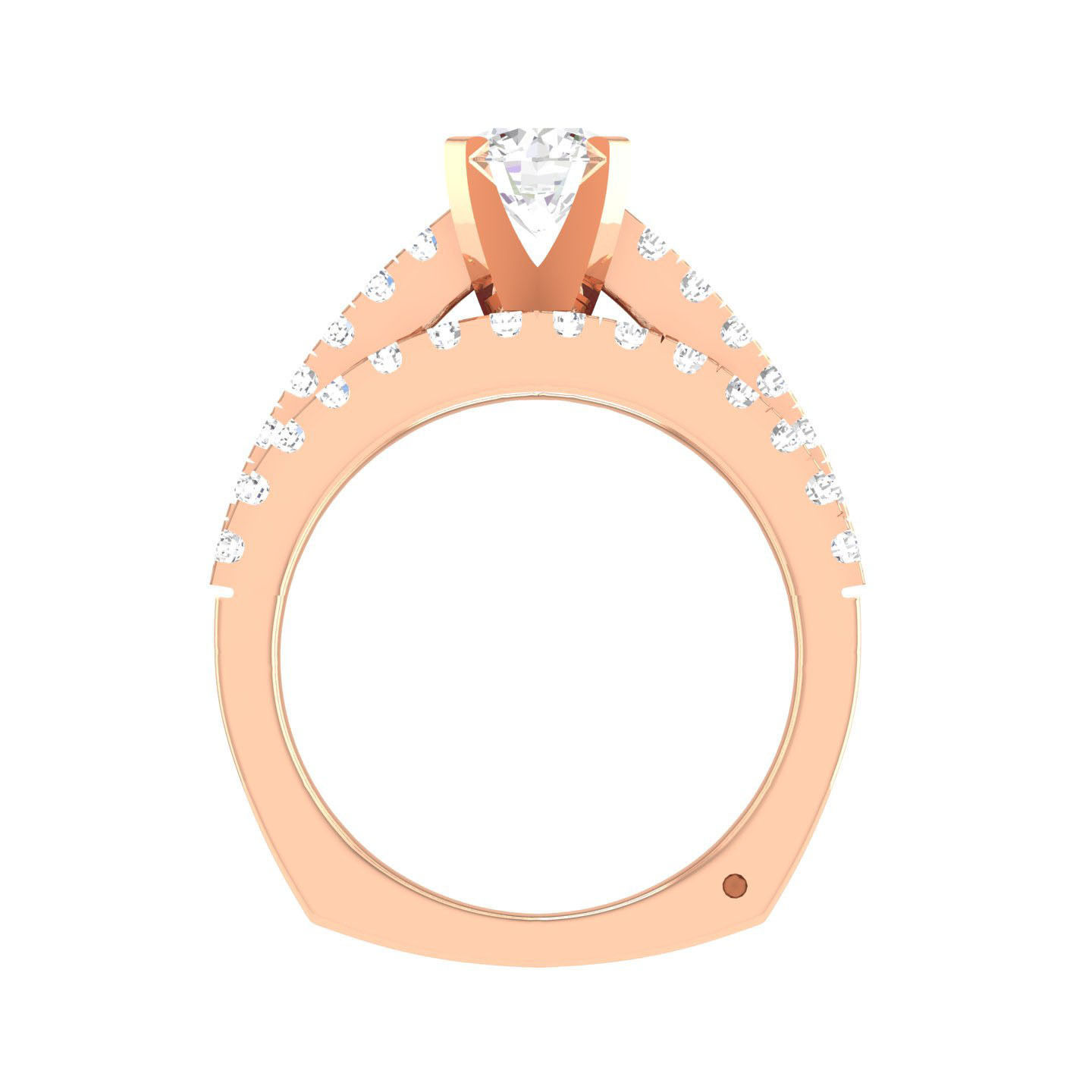 Solitaire Ring with Band - 137473 3D print model_2