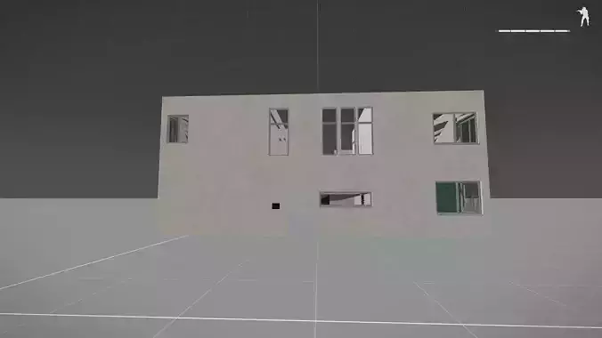 Modern house Low-poly 3D model