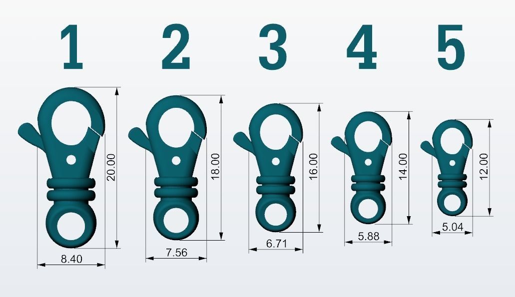 Jewelry Locks for Chains and Bracelets 3D print model_4