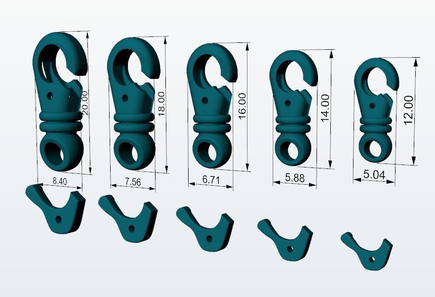 Jewelry Locks for Chains and Bracelets 3D print model_6