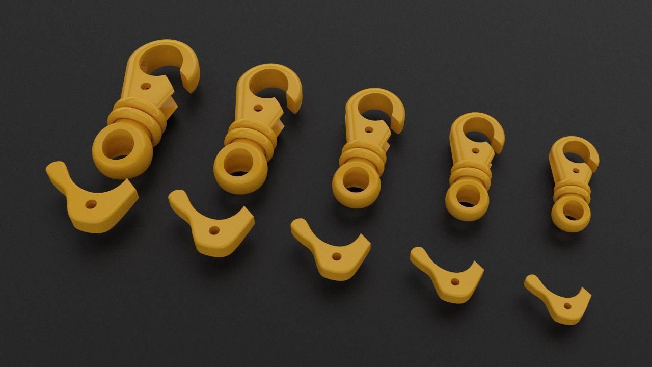 Jewelry Locks for Chains and Bracelets 3D print model_1