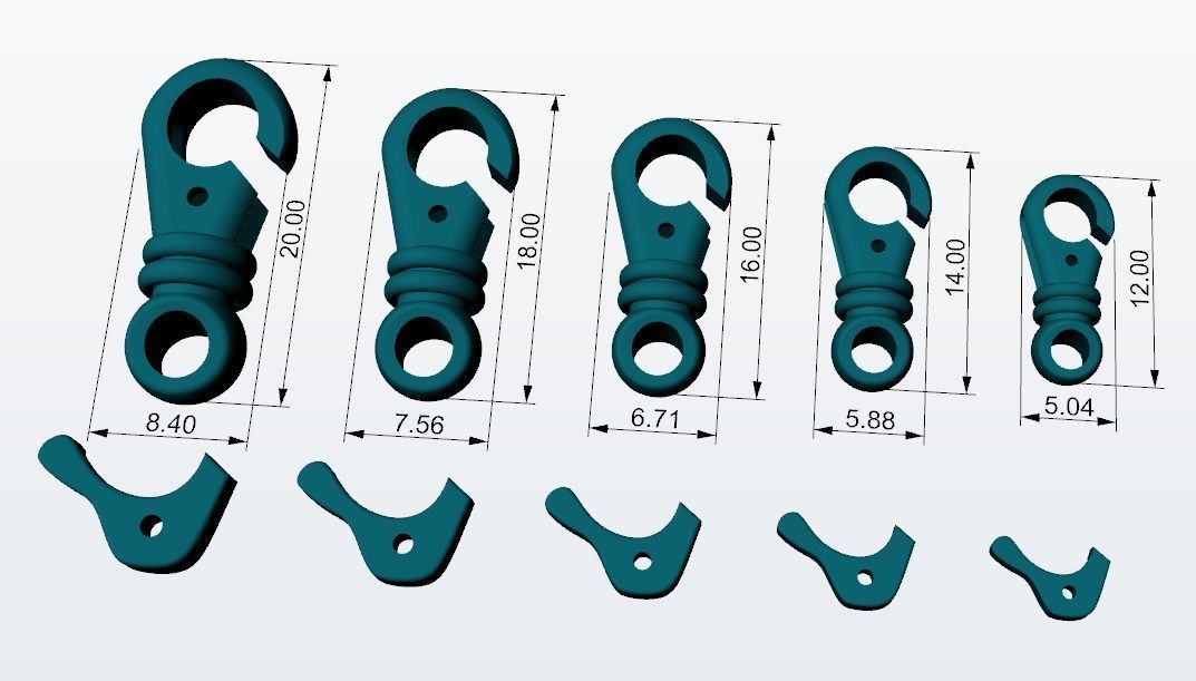 Jewelry Locks for Chains and Bracelets 3D print model_5