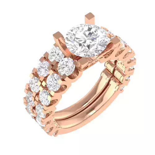 Solitaire Ring with Band - 137430