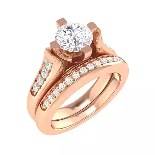 Solitaire Ring with Band - 137421