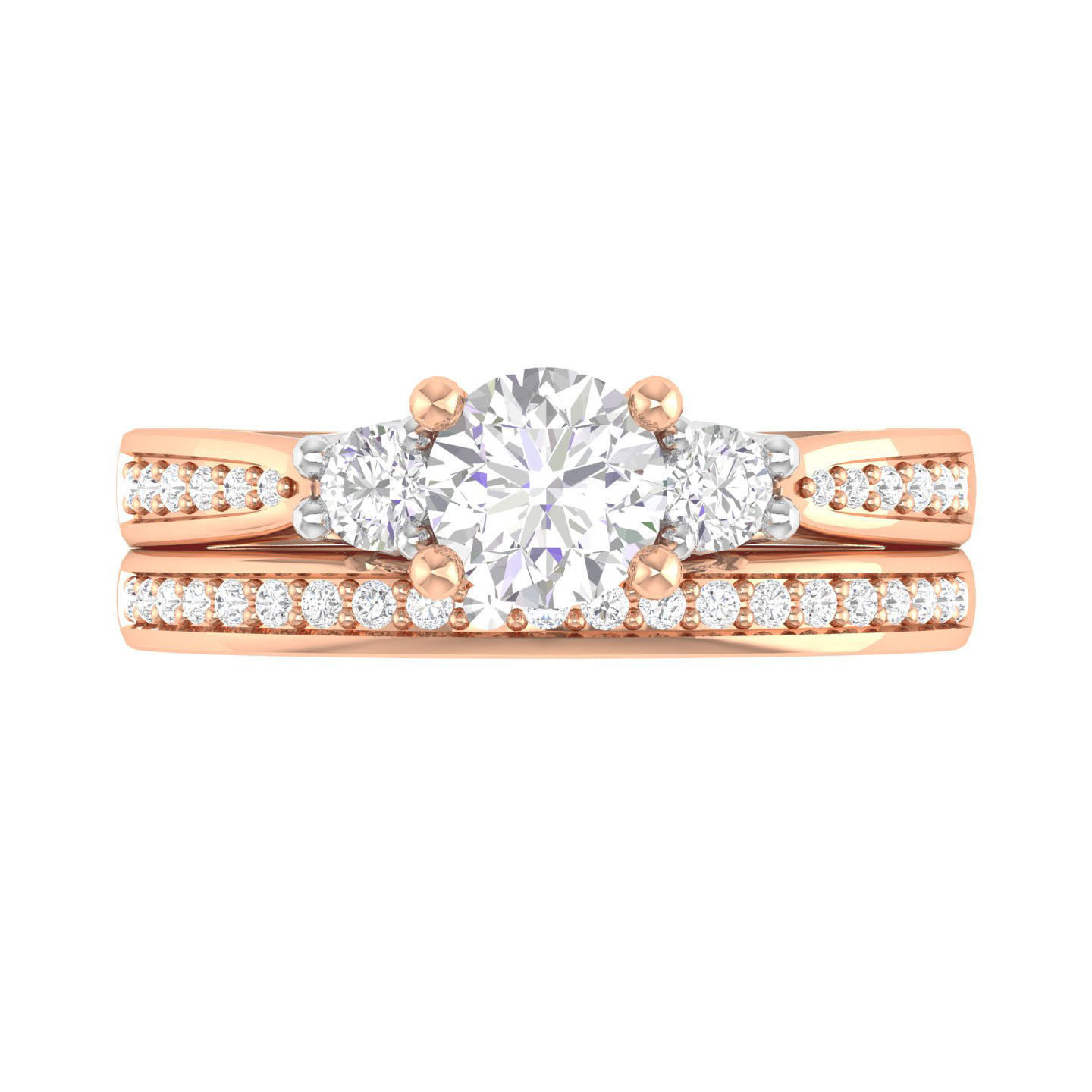 Solitaire Ring with Band - 137420 3D print model_1