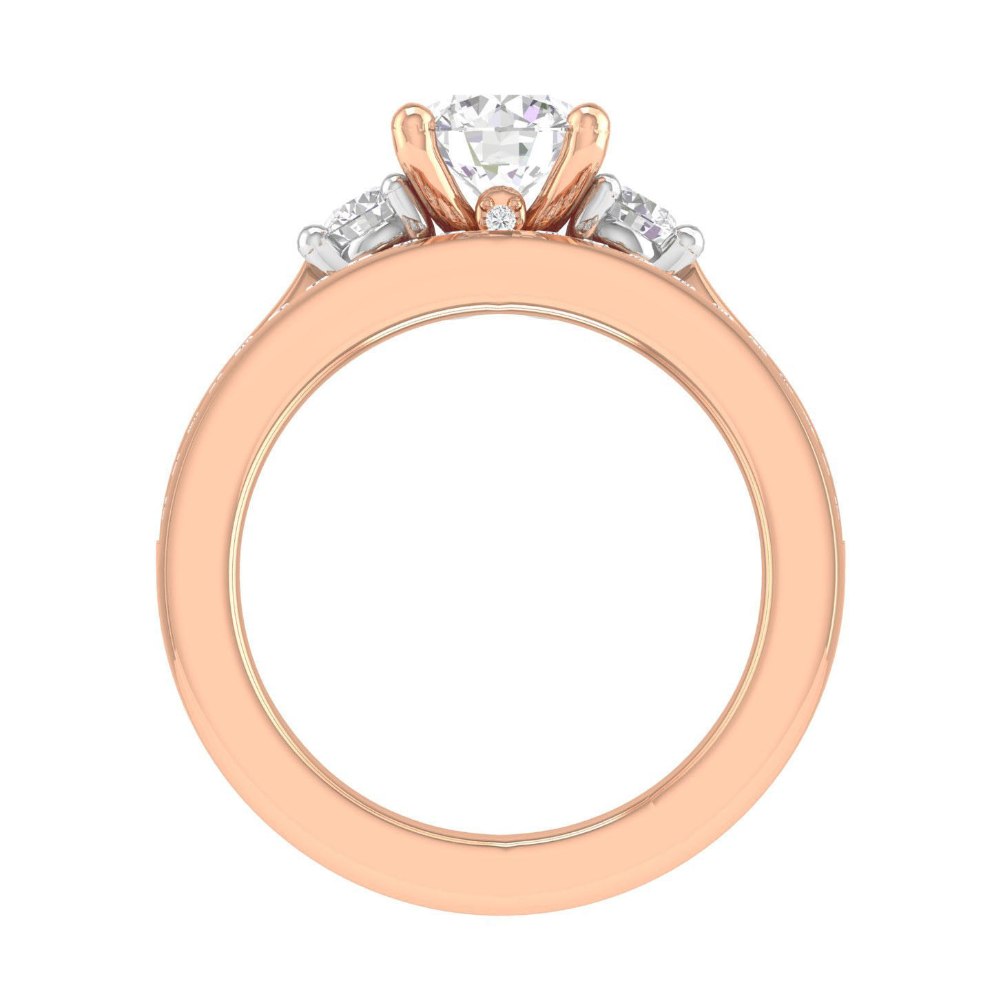 Solitaire Ring with Band - 137420 3D print model_2